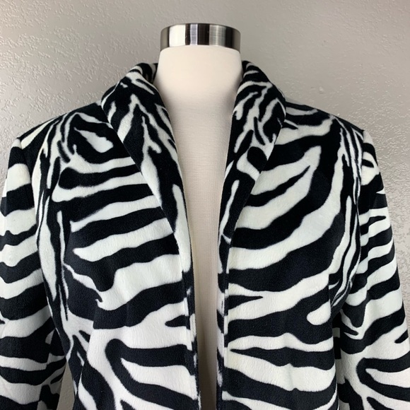 Focus 2000 by Charles Glueck Crop Zebra Jacket Size 10 - Picture 2 of 9